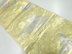 アンティーク　箔置き群鶴模様袋帯（材料）